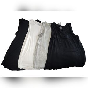 J+B Tank Top Bundle Size Medium Rayon Spandex Swing Tanks Lot of 4